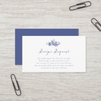 Tarjeta de solicitud de receta floral de Toile fra