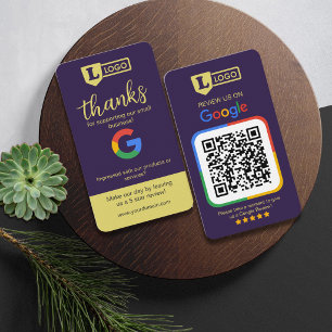 Visita Tarjeta de solicitud de reseña de Google con códig