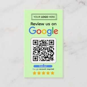 Visita Tarjeta de solicitud de reseña de Google con logot
