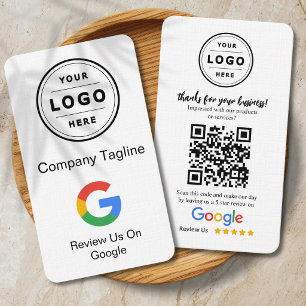 Visita Tarjeta de solicitud de reseña de Google con logot
