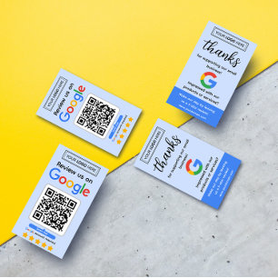 Visita Tarjeta de solicitud de reseña de Google con logot