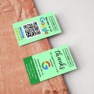 Visita Tarjeta de solicitud de reseña de Google con logot