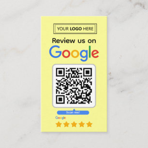 Visita Tarjeta de solicitud de reseña de Google con logot