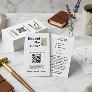 Visita Tarjeta de solicitud de reseña de libro Código QR 