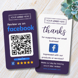 Visita Tarjeta de solicitud de reseñas de Facebook, color