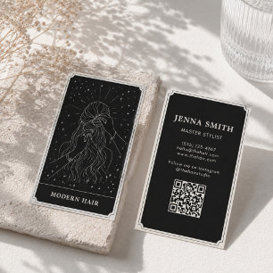 Visita Tarjeta de Tarot Celestial para Estilismo de Mano