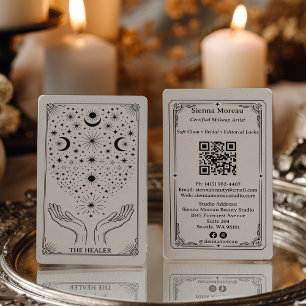 Visita Tarjeta de Tarot Celestial Vintage Retro Masaje Re