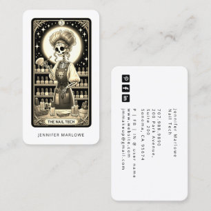 Visita Tarjeta de Tarot de Técnico de Uñas Negras Tarjeta