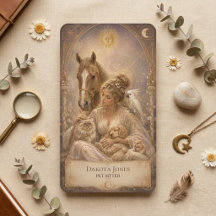 Tarjeta de Tarot Mujer Celestial Sol Luna Cuidador