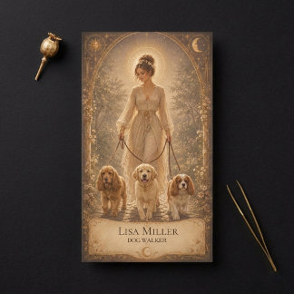Visita Tarjeta de Tarot Mujer Mística Celestial Paseadora