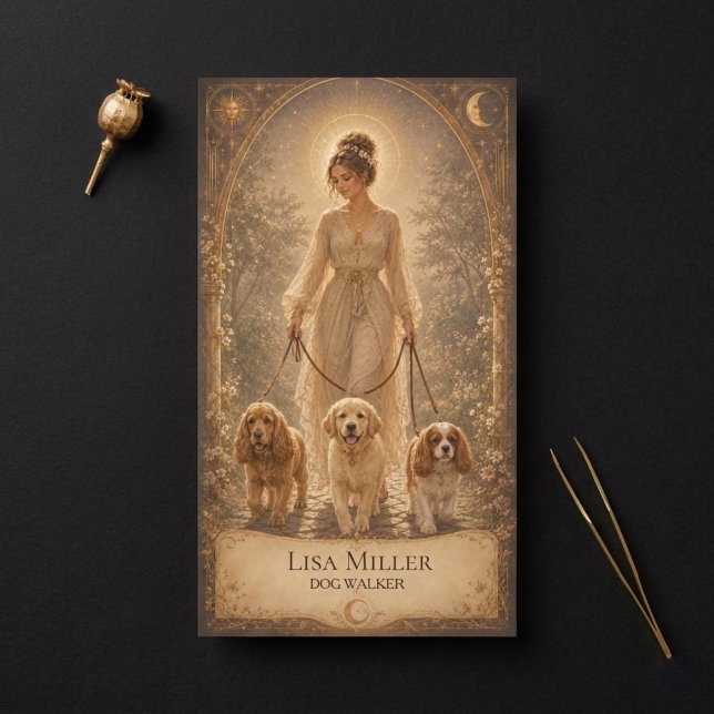 Visita Tarjeta de Tarot Mujer Mística Celestial Paseadora (Subido por el creador)