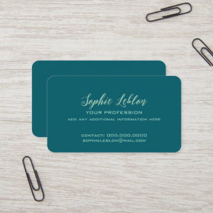 Visita Tarjeta de té verde elegante con nombre en escritu