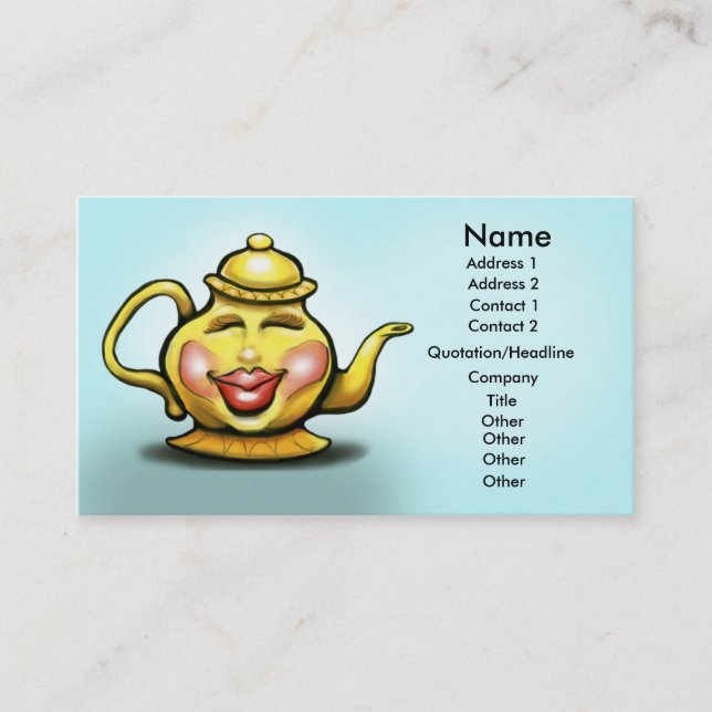 Visita Tarjeta de Teapot (Anverso)