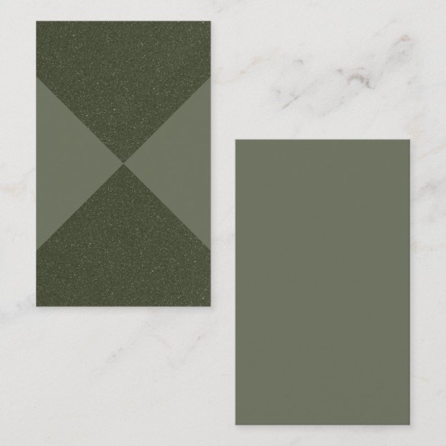 Visita Tarjeta de textura cruzada verde de Moisés Moderno (Anverso / Reverso)