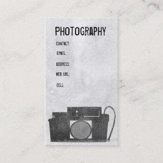 Visita Tarjeta de trabajo de fotografía de cámara