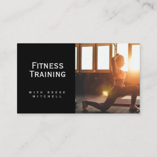 Visita Tarjeta de trabajo, entrenamiento de fitness: negr