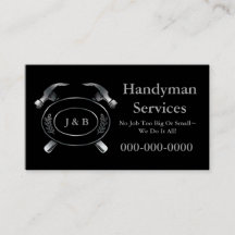 Tarjeta de trabajo Handyman, negro