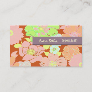 Visita Tarjeta de visita, amapolas en negrita