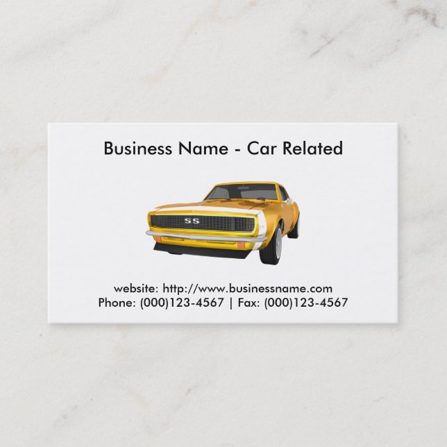 Visita Tarjeta de visita: Automóviles (Anverso)