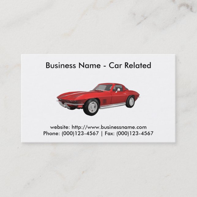 Visita Tarjeta de visita: Coches/automotriz (Anverso)