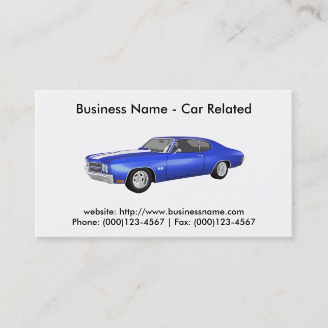 Visita Tarjeta de visita: Coches/automotriz (Anverso)