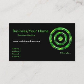 Visita Tarjeta de visita:: Diseño de la diana de la verde