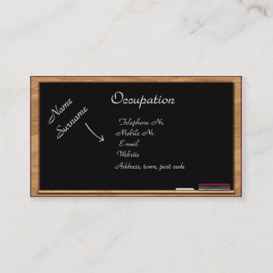 Visita Tarjeta de visita: Educación y entrenamiento