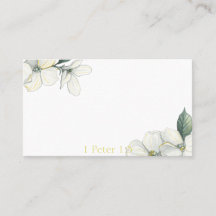 Tarjeta de visita, escritura, dogwood, floral
