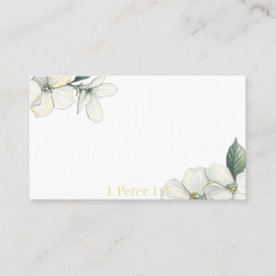 Visita Tarjeta de visita, escritura, dogwood, floral