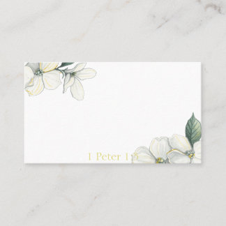 Visita Tarjeta de visita, escritura, dogwood, floral