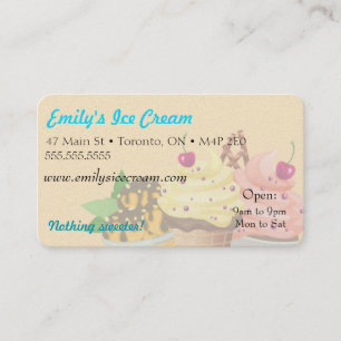 Visita Tarjeta de visita, helado decorativo