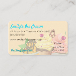 Visita Tarjeta de visita, helado decorativo