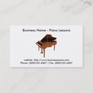 Visita Tarjeta de visita: Lecciones de piano