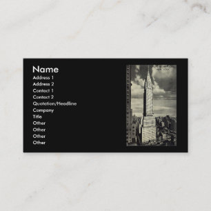 Visita Tarjeta de visita, New York City, construcción de