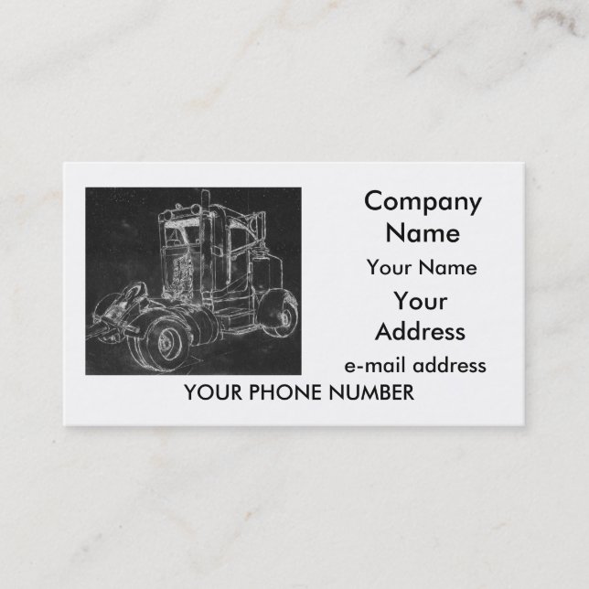 Visita Tarjeta de visita, "Peterbilt 2" (Anverso)