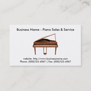 Visita Tarjeta de visita: Venta y servicio de piano