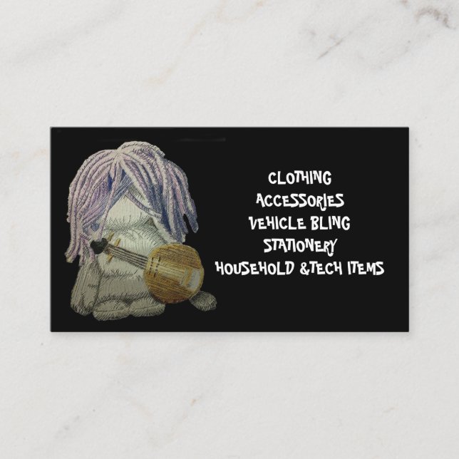 Visita Tarjeta de visitas del banjo (Anverso)