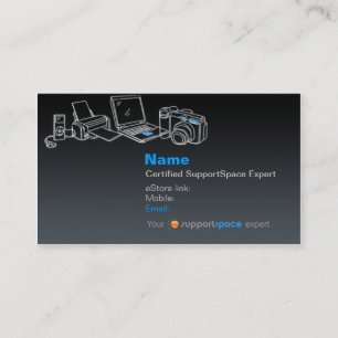 Visita Tarjeta de visitas experta (negro)