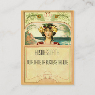 Visita Tarjeta de visitas rechoncha de Nouveau del arte