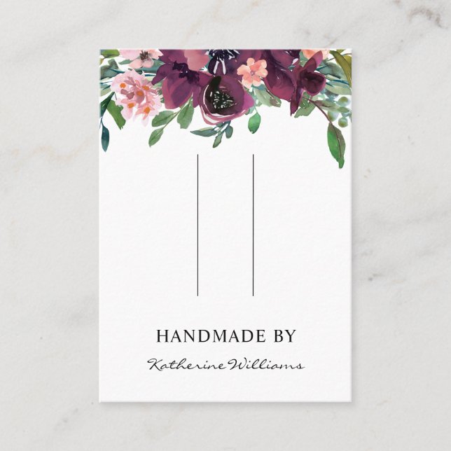 Visita Tarjeta de visualización Barrette Clip del pelo Fl (Anverso)