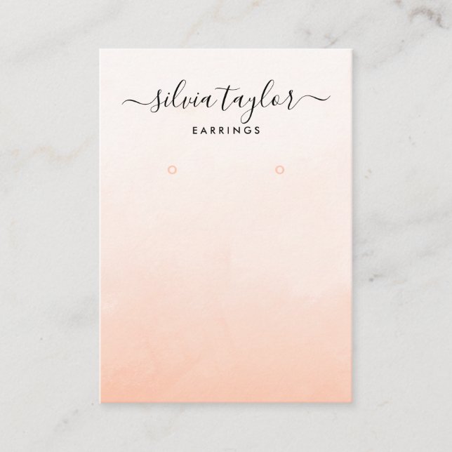 Visita Tarjeta de visualización Calligraphy blush de tier (Anverso)