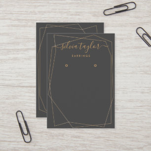 Visita Tarjeta de visualización Calligraphy Gold Frame Ea