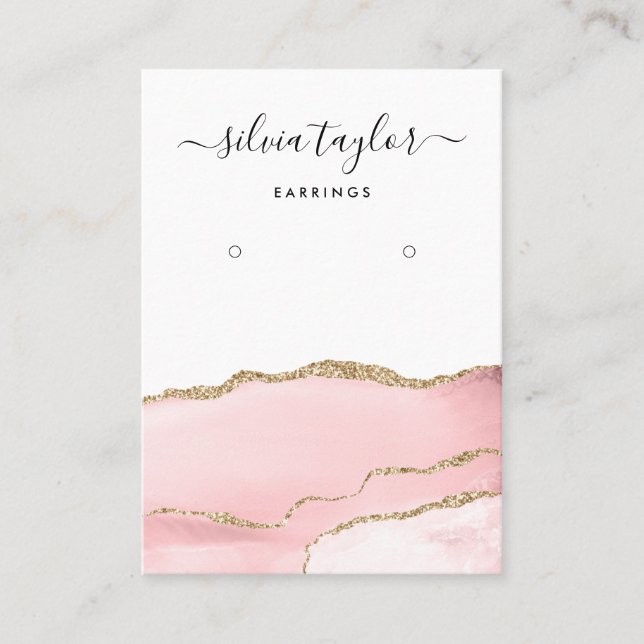 Visita Tarjeta de visualización CalligraphyBlush Pink Gir (Anverso)