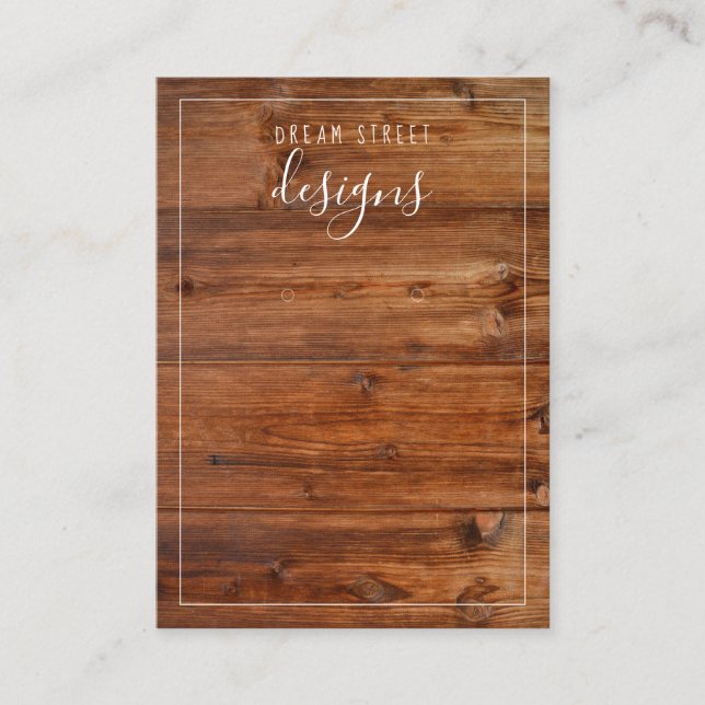 Visita Tarjeta de visualización de anclaje de madera de é (Anverso)