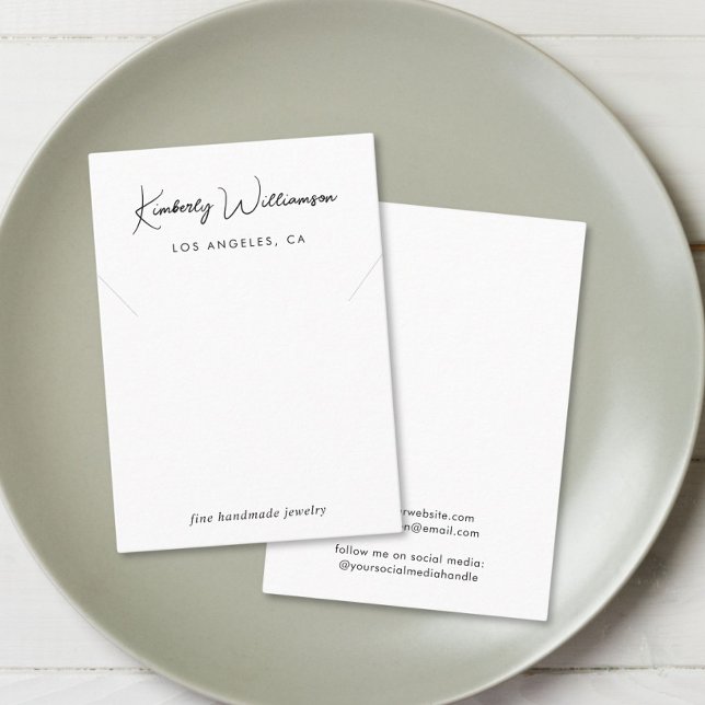 Visita Tarjeta de visualización de collar de guión de mod (Empower your name in our signature script as your logo and brand identity)