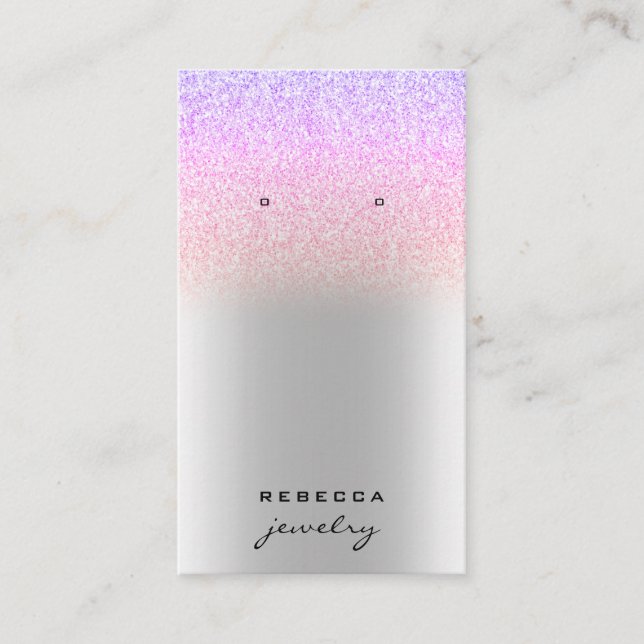 Visita Tarjeta de visualización de ganancia de purpurina  (Anverso)