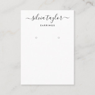 Visita Tarjeta de visualización de ingresos blancos negro