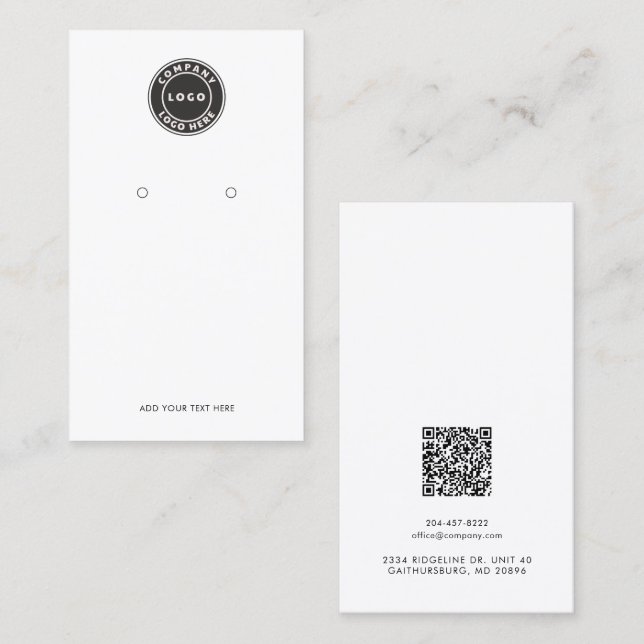 Visita Tarjeta de visualización de ingresos de código QR  (Anverso / Reverso)