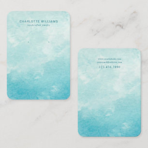 Visita Tarjeta de visualización de joyas Aqua Watercolor 