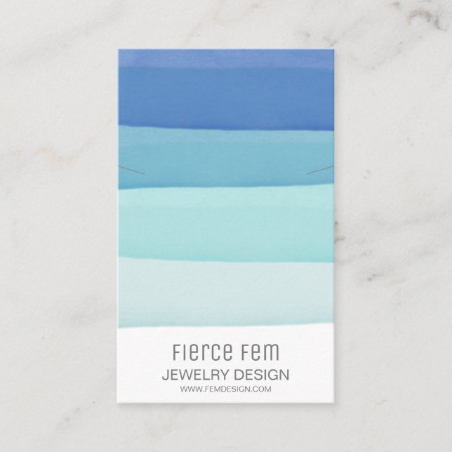 Visita Tarjeta de visualización de joyas azules para capa (Anverso)